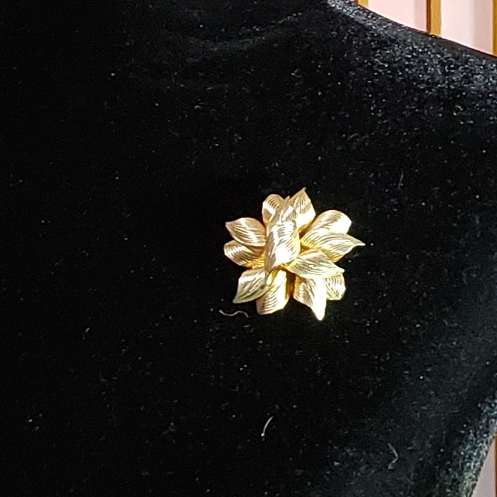 Vintage leafy/starburst brooch